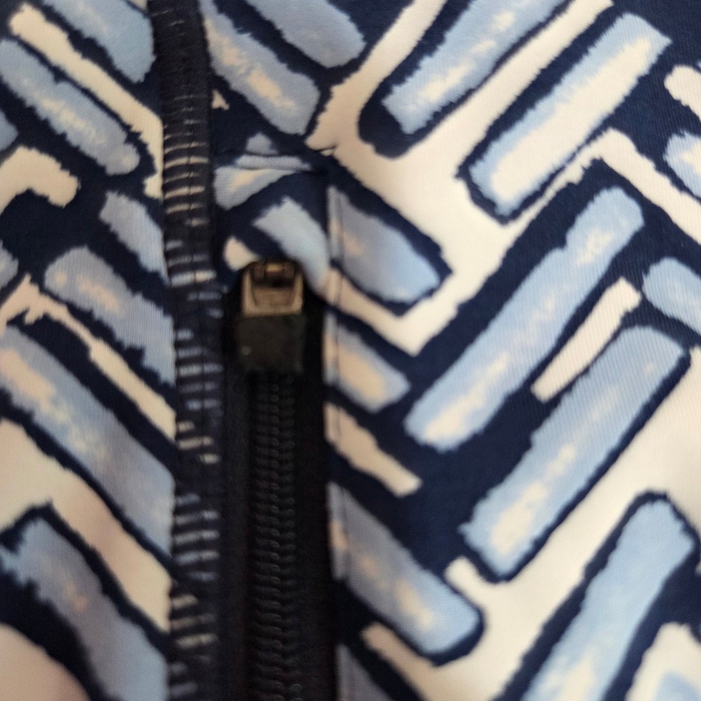 J.McLaughlin Womens Blue Geometric Print Full Zip Performance Jacket Size M - Picture 7 of 9